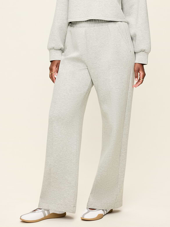 High-Waisted Bounce Fleece Wide-Leg Sweatpants