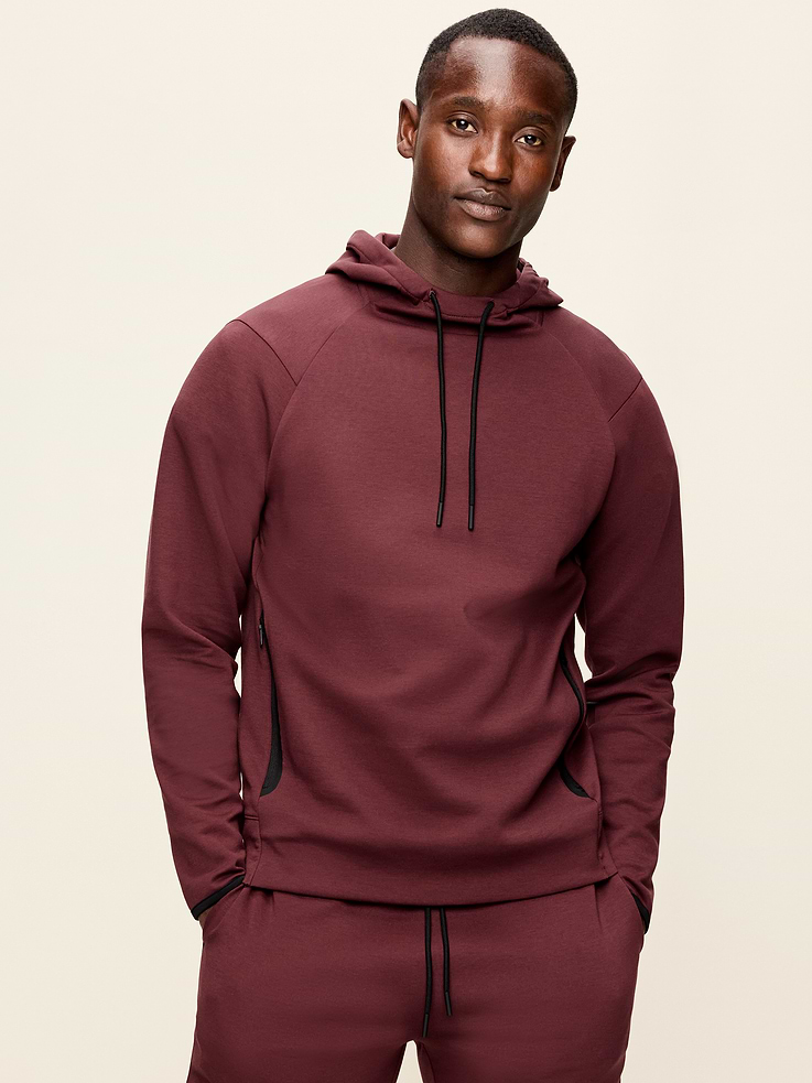 Image 1 of 4, Featuring Dynamic Fleece. Soft, breathable cotton blend that's made to move., drawstring hood, raglan sleeves, bonded zip-front pockets, banded hem, breathable, 4-way stretch, pullover style, Product #488993