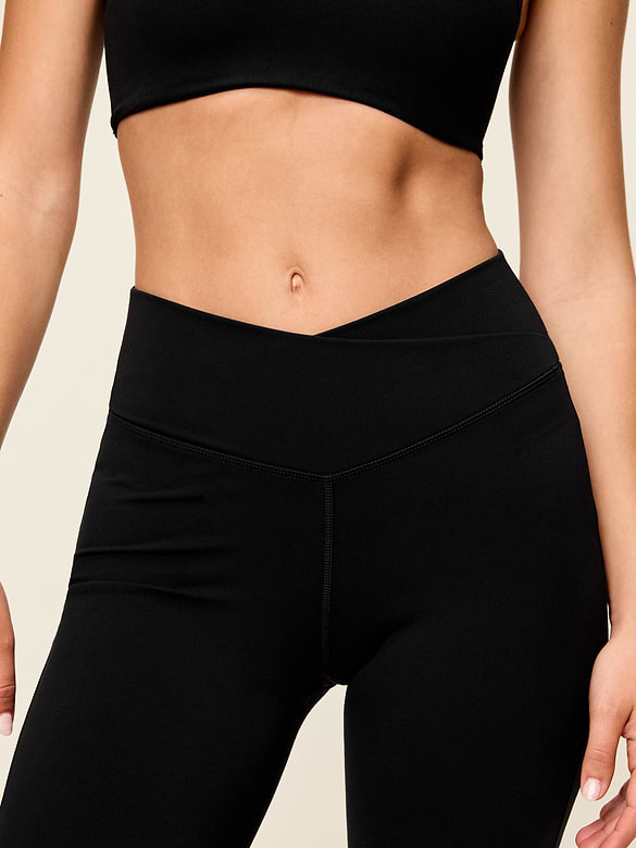 Crossover-Waist StudioSmooth Flare Leggings