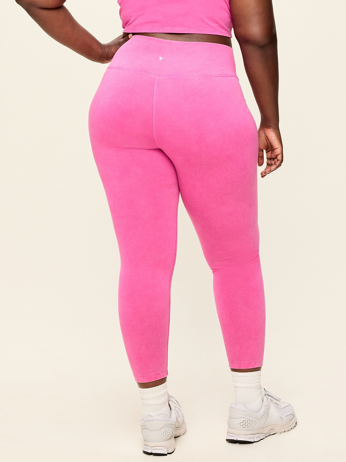 High-Waisted PowerChill 7/8 Cotton Leggings | Old Navy