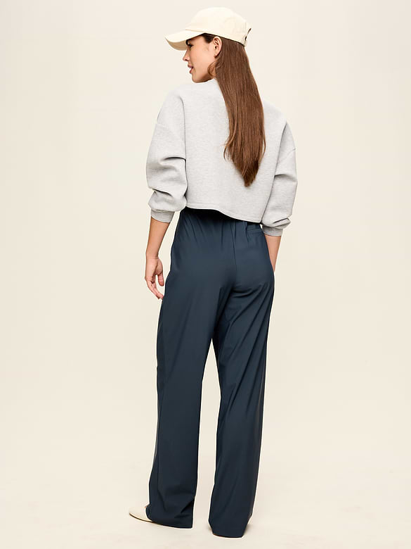High-Waisted SleekTech Trouser Pants