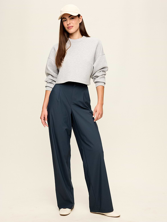 High-Waisted SleekTech Trouser Pants