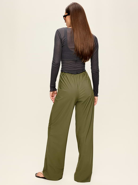 High-Waisted SleekTech Trouser Pants