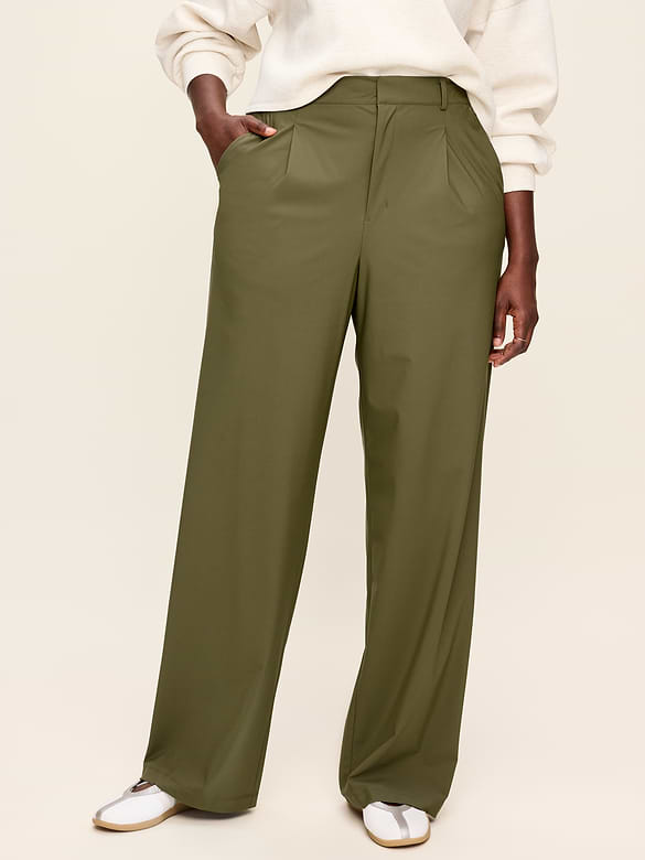 High-Waisted SleekTech Trouser Pants
