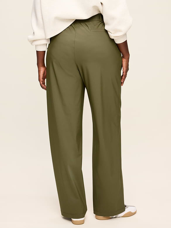 High-Waisted SleekTech Trouser Pants