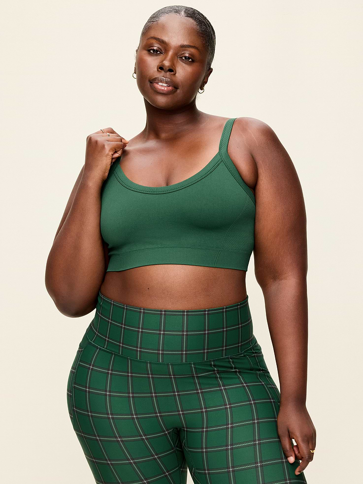 L'image numéro 5 présente Soutien-gorge de sport côtelé à maintien léger sans coutures