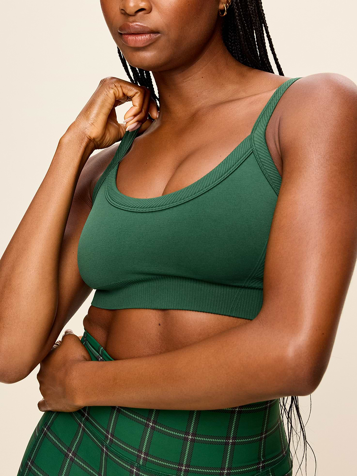 L'image numéro 7 présente Soutien-gorge de sport côtelé à maintien léger sans coutures