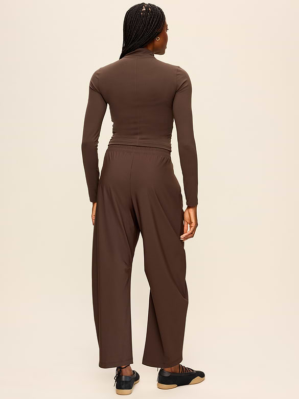 High-Waisted SleekTech Barrel Ankle Pants