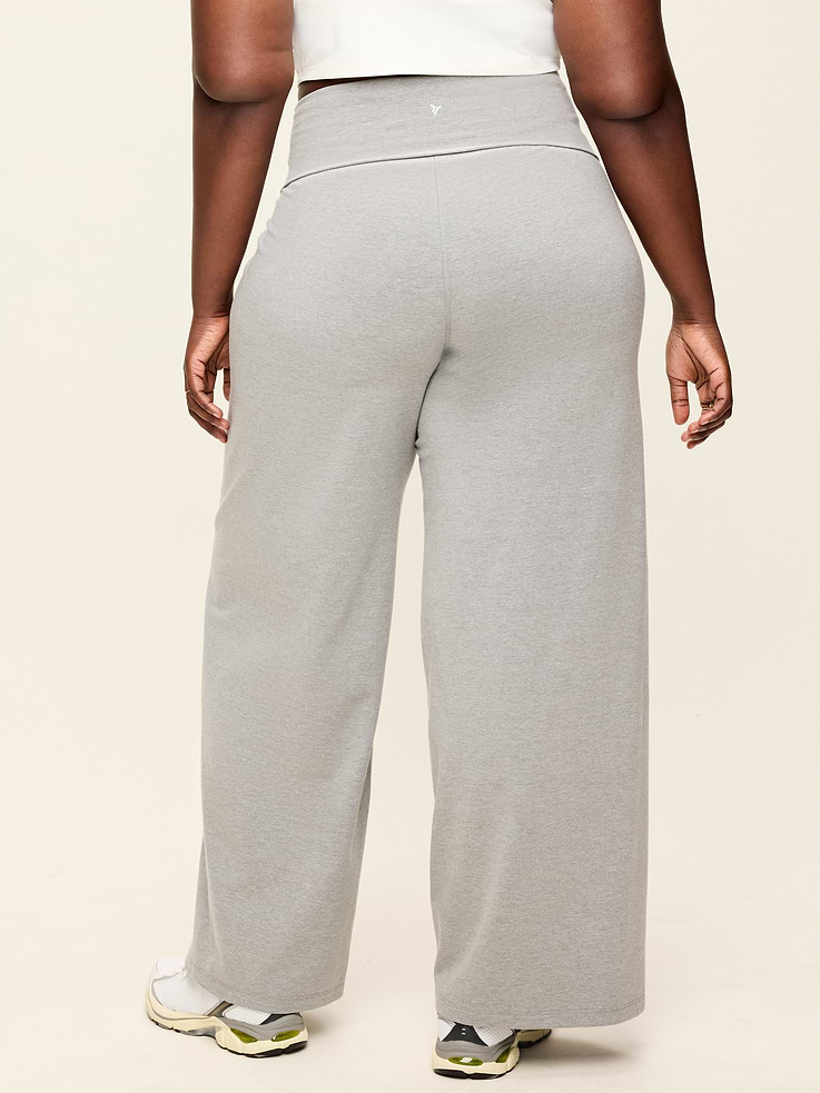 Image number 9 showing, High-Waisted PowerChill Fold-Over Wide-Leg Pants