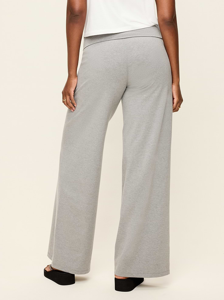 Image number 7 showing, High-Waisted PowerChill Fold-Over Wide-Leg Pants