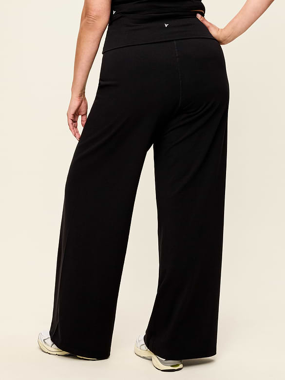 High-Waisted PowerChill Fold-Over Wide-Leg Pants