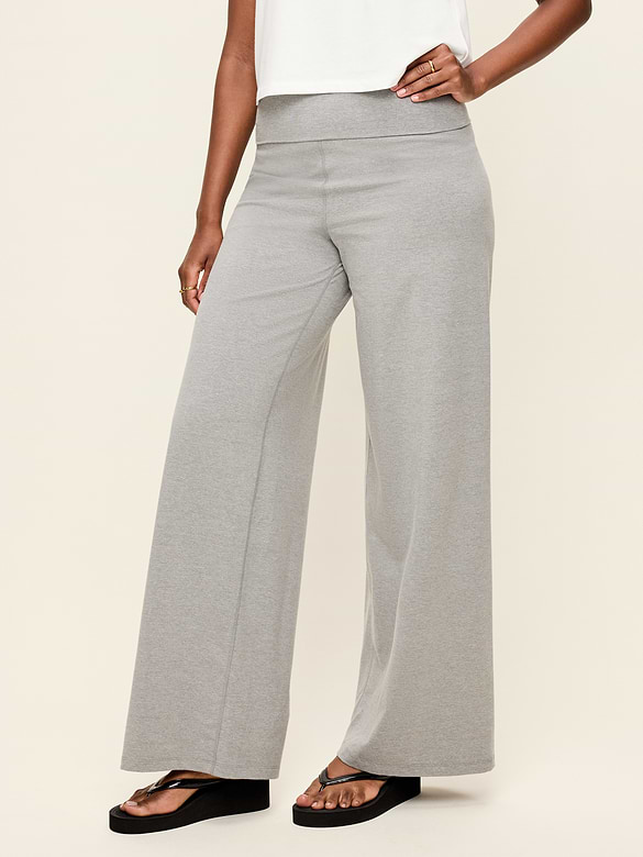 High-Waisted PowerChill Fold-Over Wide-Leg Pants