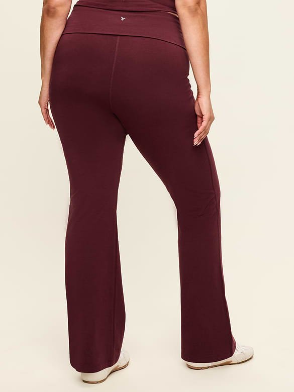 High-Waisted PowerChill Fold-Over Bootcut Leggings