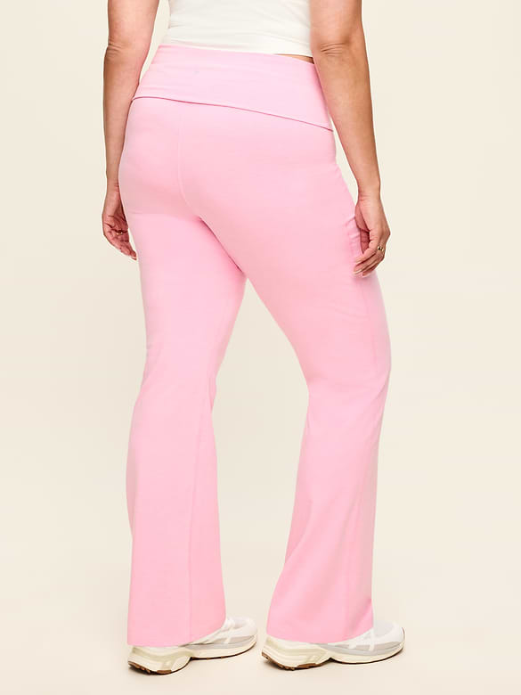 High-Waisted PowerChill Fold-Over Bootcut Leggings