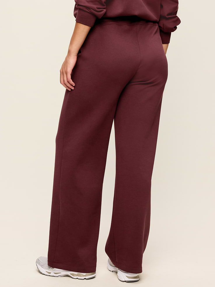 Image number 7 showing, Mid-Rise Dynamic Fleece Textured Wide-Leg Sweatpants