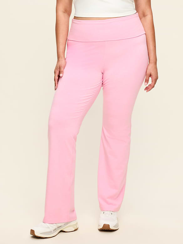 High-Waisted PowerChill Fold-Over Bootcut Leggings
