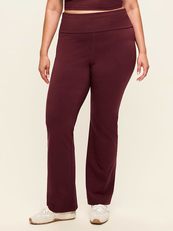 High-Waisted PowerChill Fold-Over Bootcut Leggings