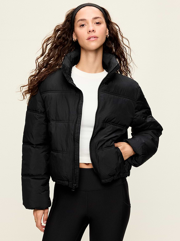 Funnel-Neck Core Puffer Jacket