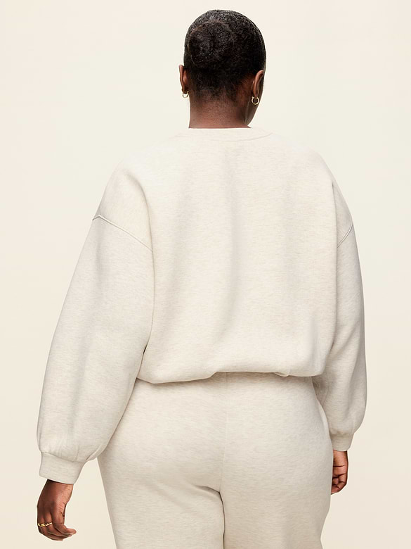 Bounce Fleece Bubble-Hem Sweatshirt