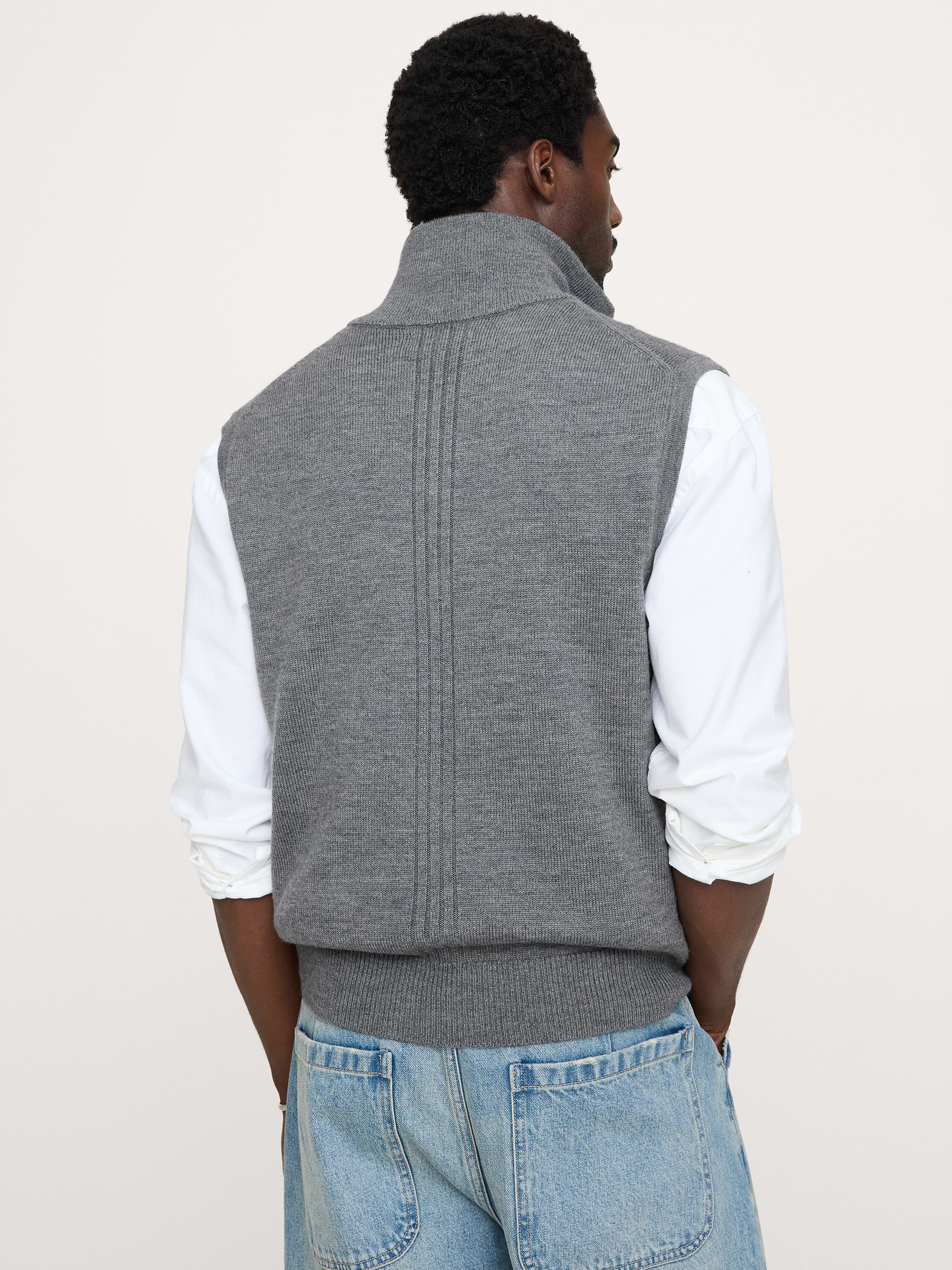 Image number 2 showing, Merino Quarter-Zip Sweater Vest