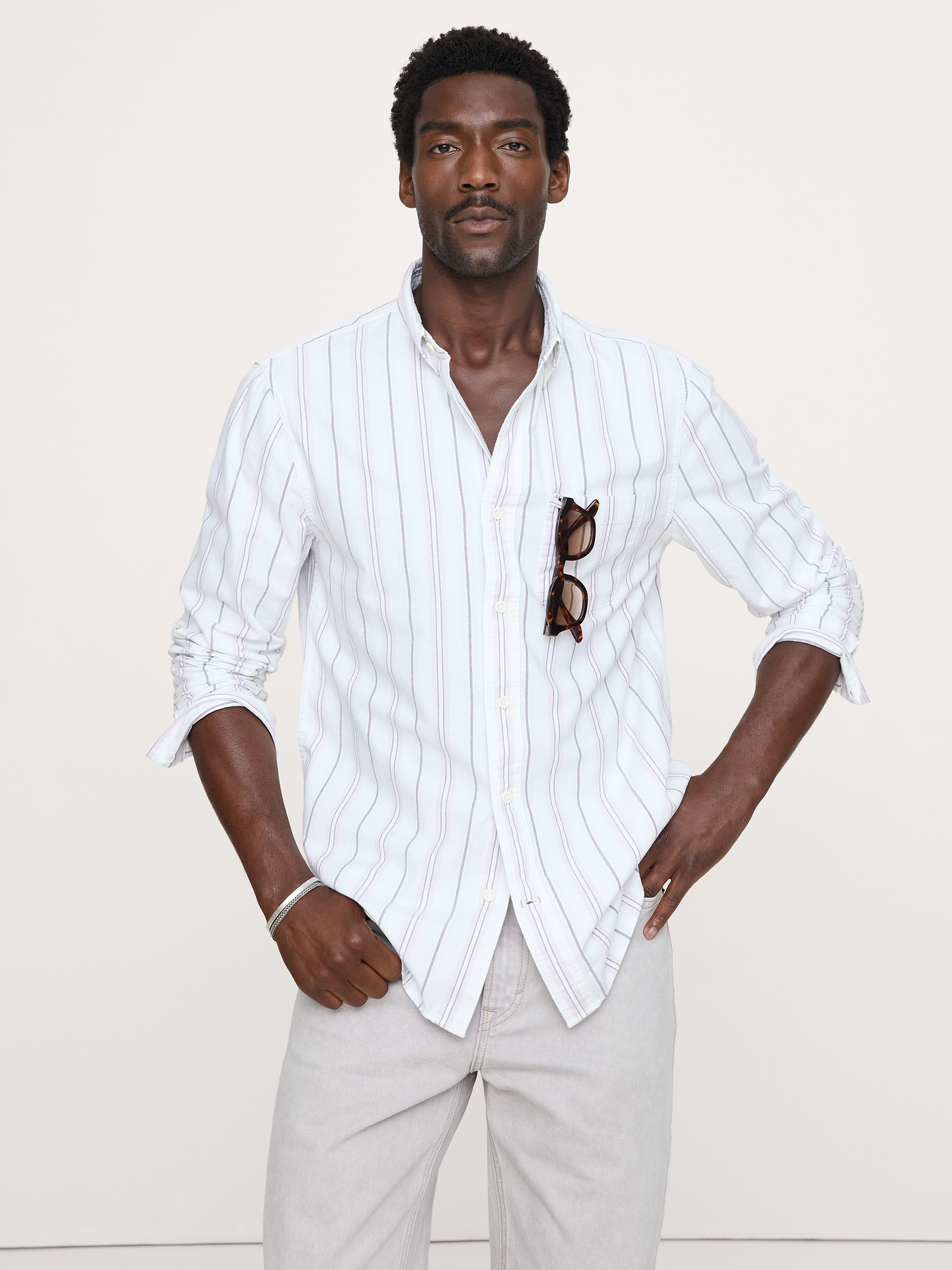 Image number 1 showing, Standard-Fit Cotton Oxford Shirt