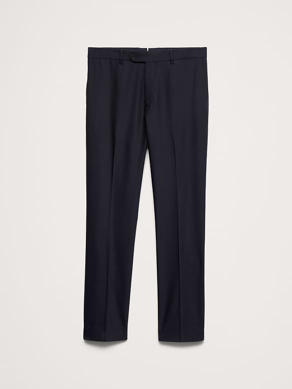 Pantalon de complet en laine italienne barathéa à coupe étroite raffinée