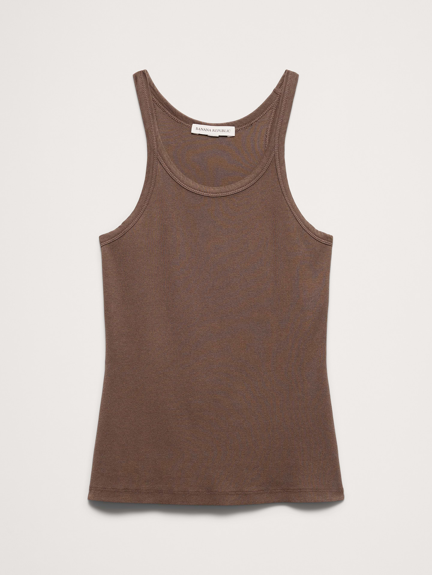 L'image numéro 7 présente Camisole à encolure dégagée en tricot côtelé