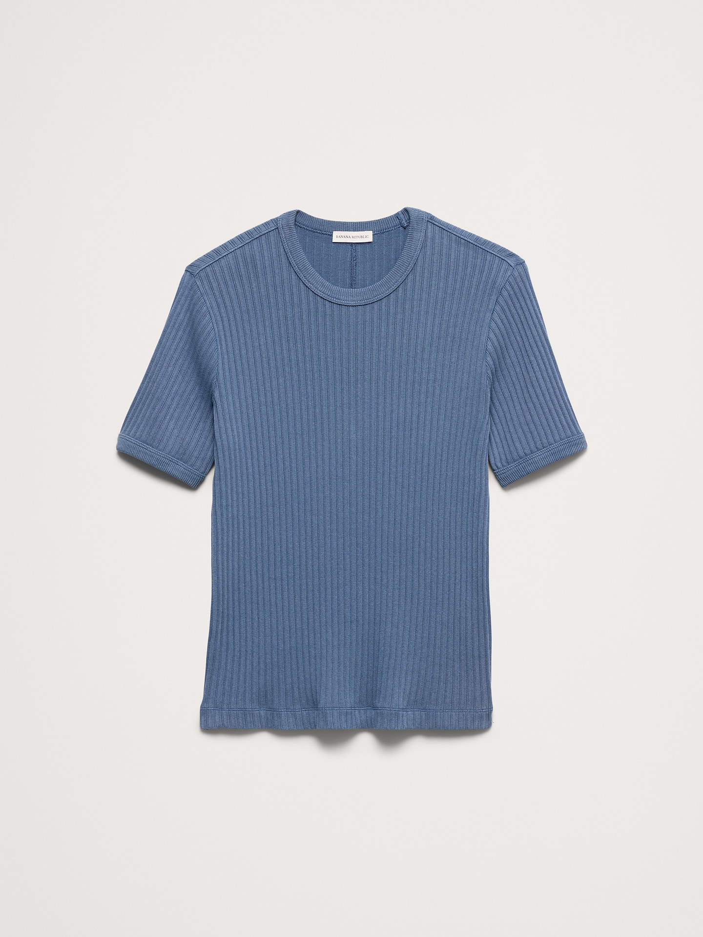 Image number 4 showing, Ribbed Stretch-Cotton Crew-Neck T-Shirt
