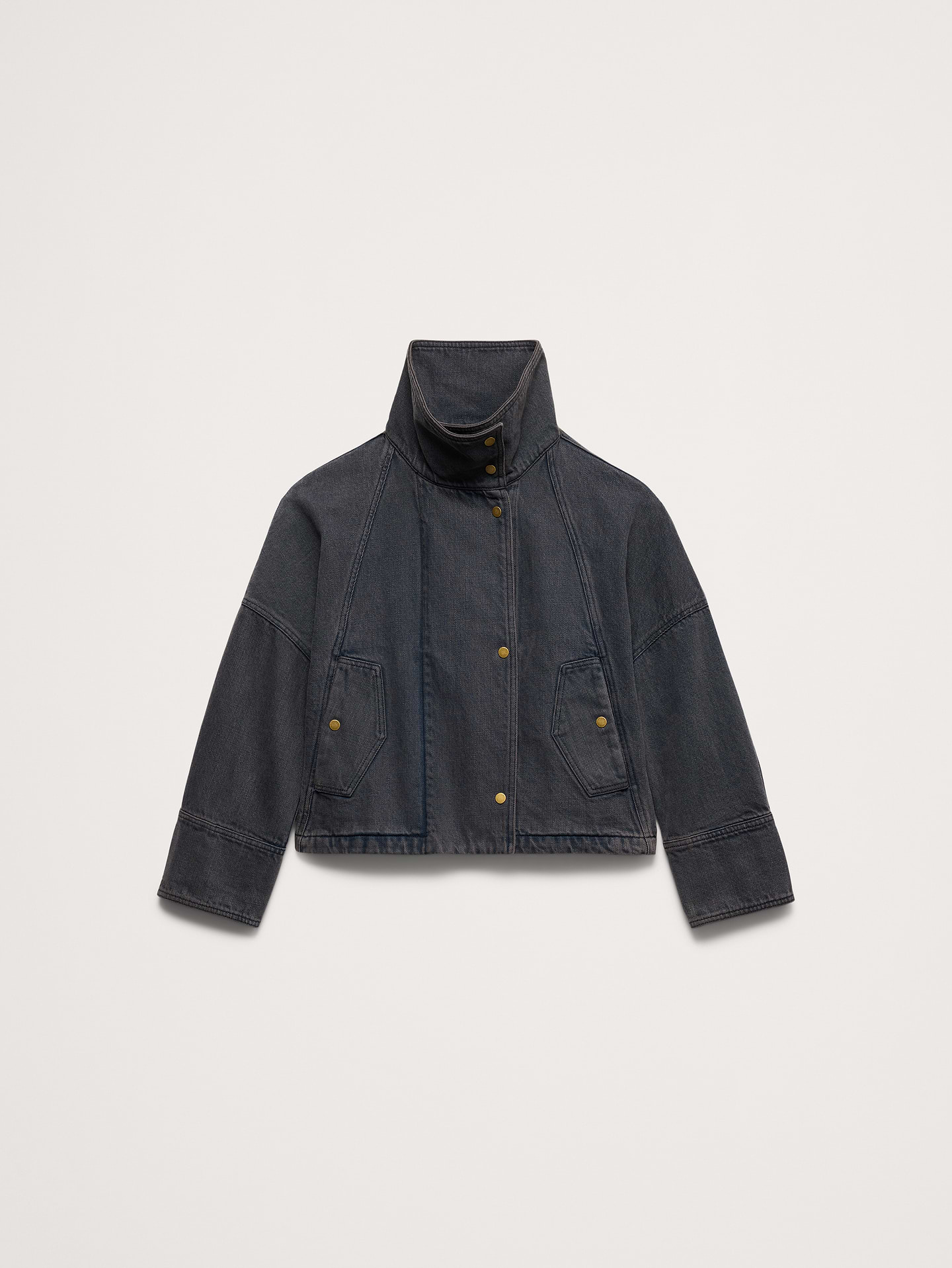 L'image numéro 5 présente Trench court en denim
