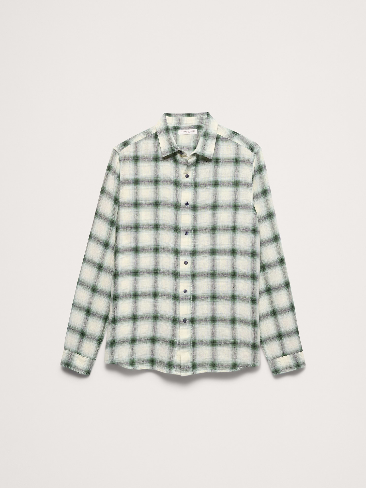 Image number 5 showing, Standard-Fit Plaid Linen-Cotton Shirt