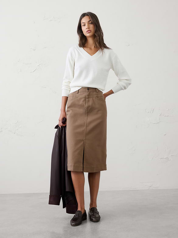 Texture V-Neck Sweater