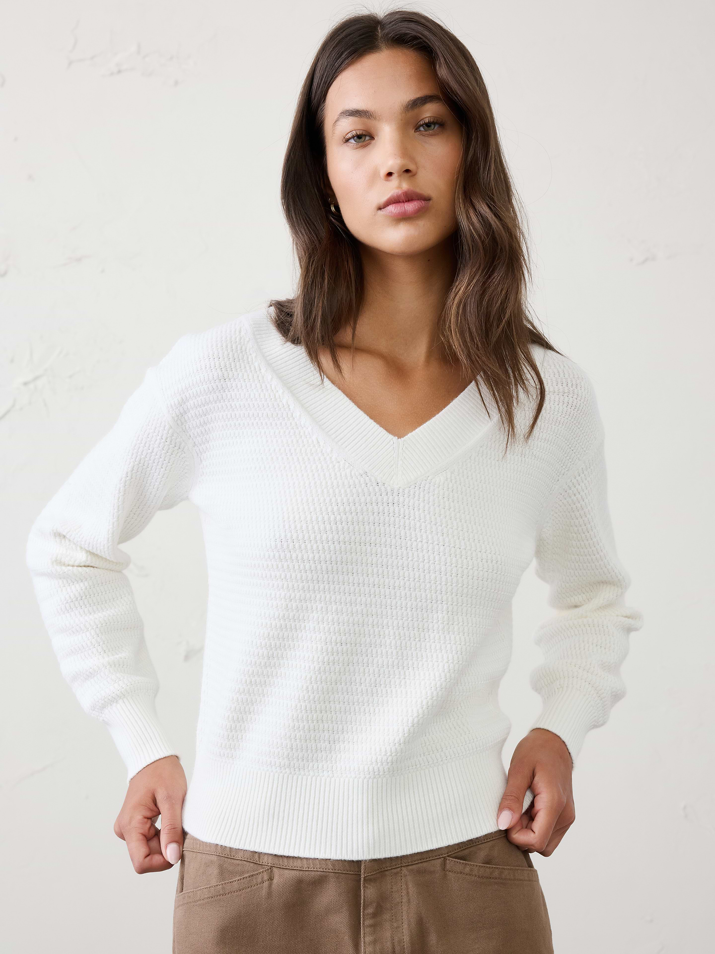 Image number 3 showing, Texture V-Neck Sweater