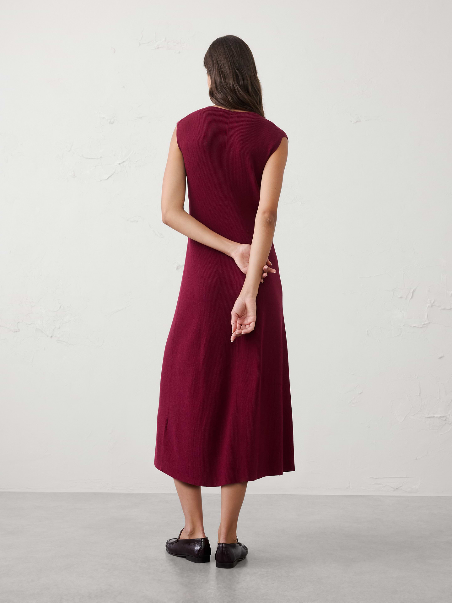 Image number 2 showing, Cotton Ribbed Midi Sweater Dress