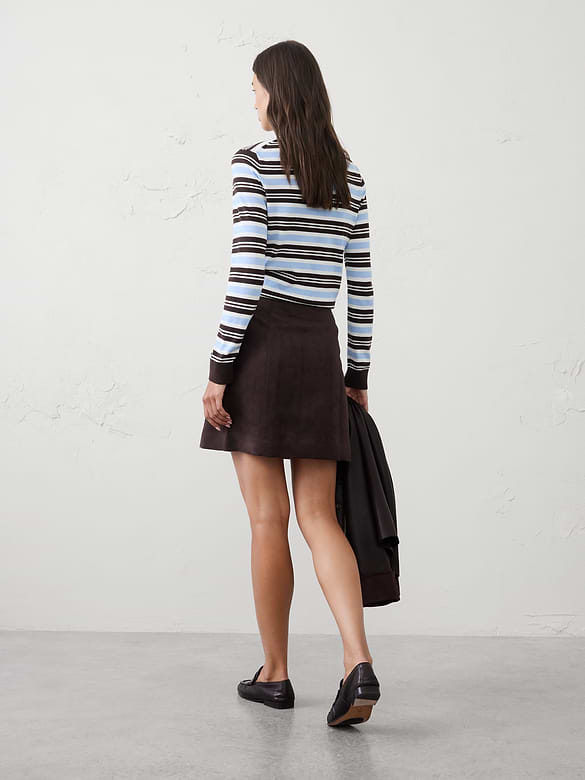 Vegan Suede Mini Skirt