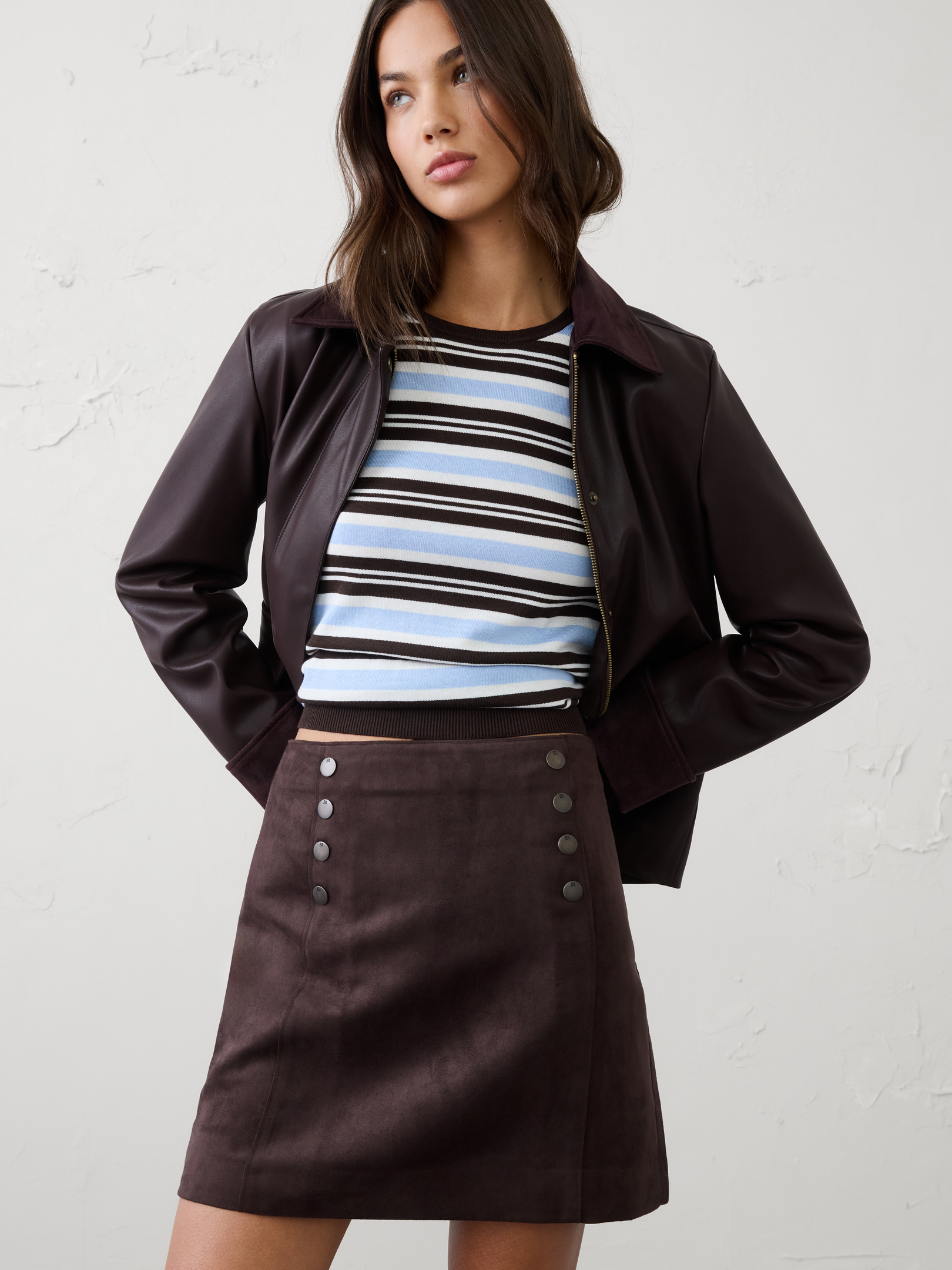 Image number 3 showing, Vegan Suede Mini Skirt