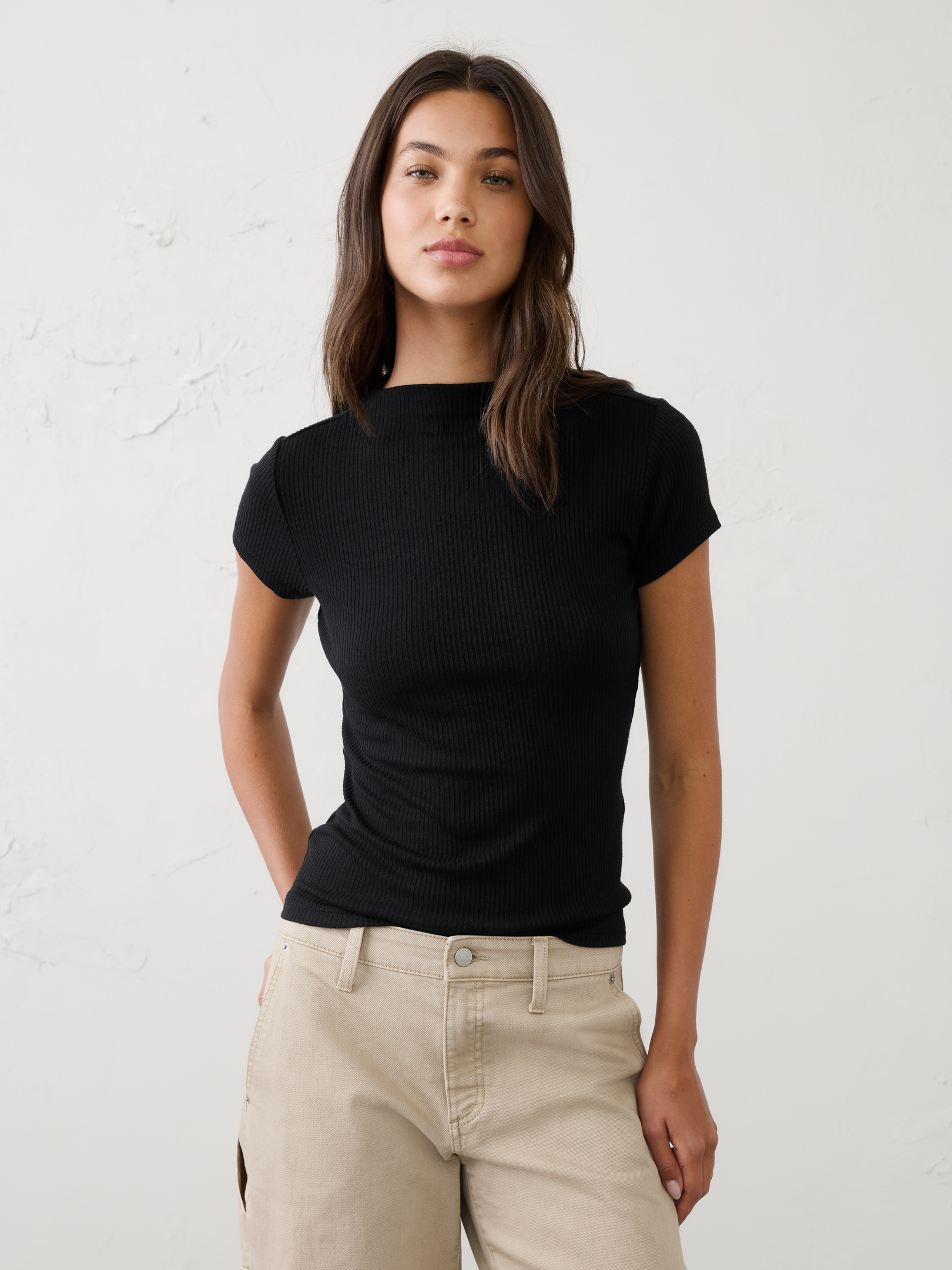 Image number 1 showing, Soft Luxe Ribbed T-Shirt