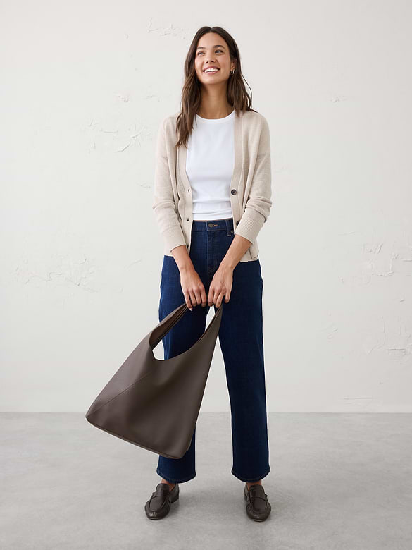 Vegan Leather Slouchy Tote