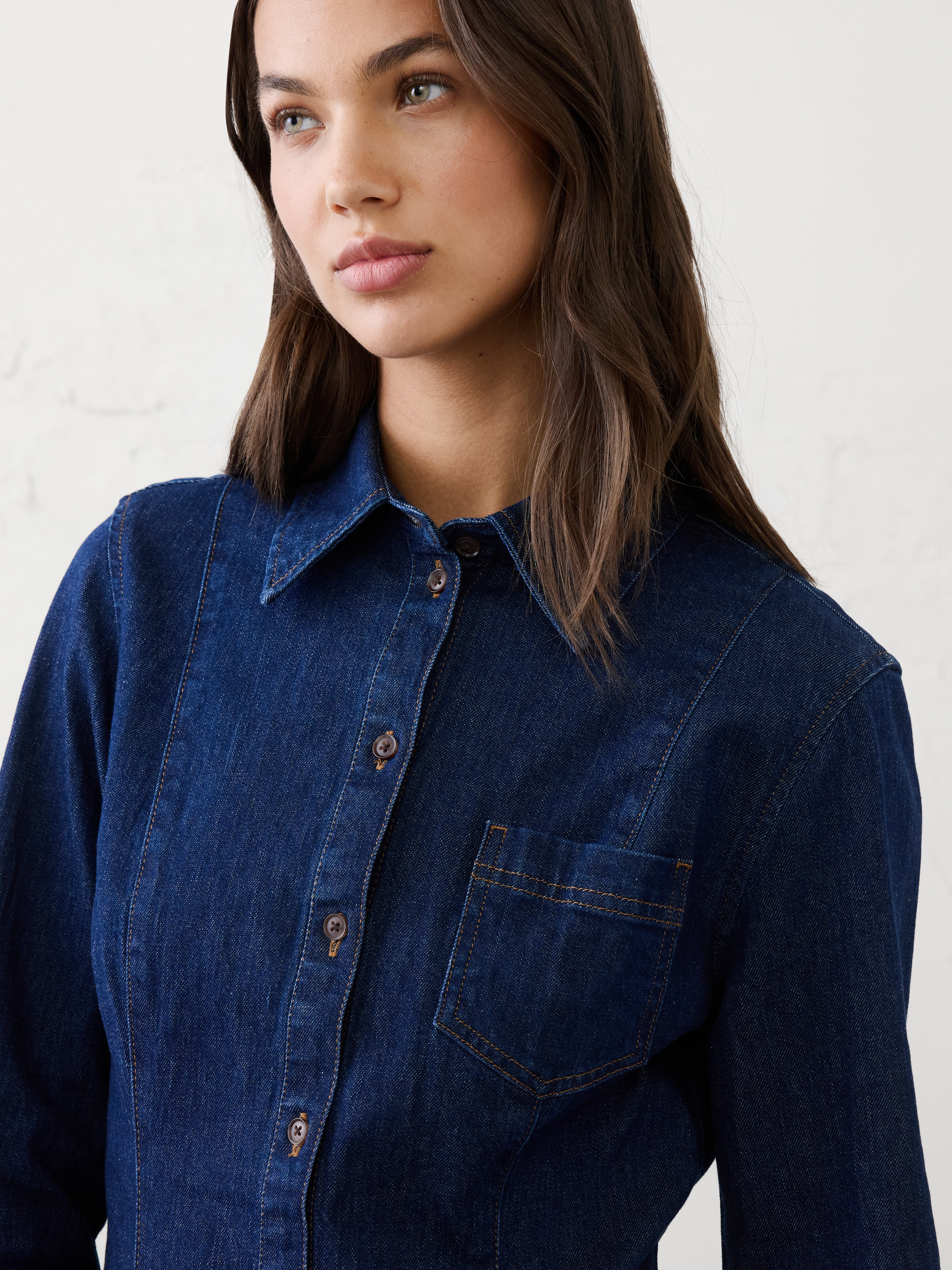 Image number 3 showing, Denim Above-Knee Dress