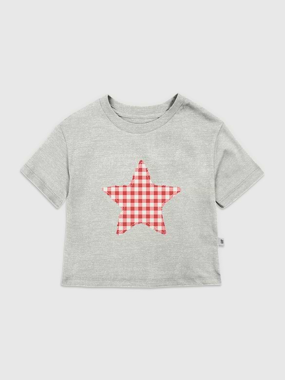 Toddler Plaid Star Graphic T-Shirt