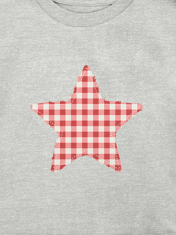 Toddler Plaid Star Graphic T-Shirt