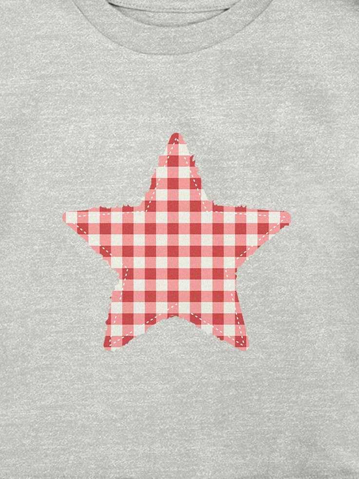 Image number 3 showing, Toddler Plaid Star Graphic T-Shirt