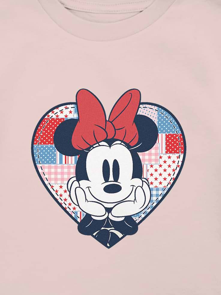 Image number 3 showing, Toddler Minnie Mouse Patchwork Heart Graphic T-Shirt