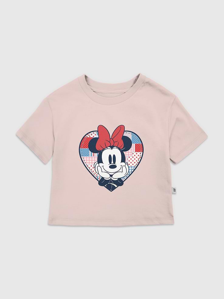 Image number 1 showing, Toddler Minnie Mouse Patchwork Heart Graphic T-Shirt