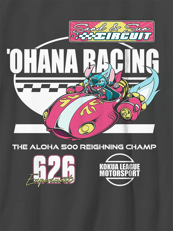 Kids Lilo and Stitch Ohana Racing Graphic T-Shirt