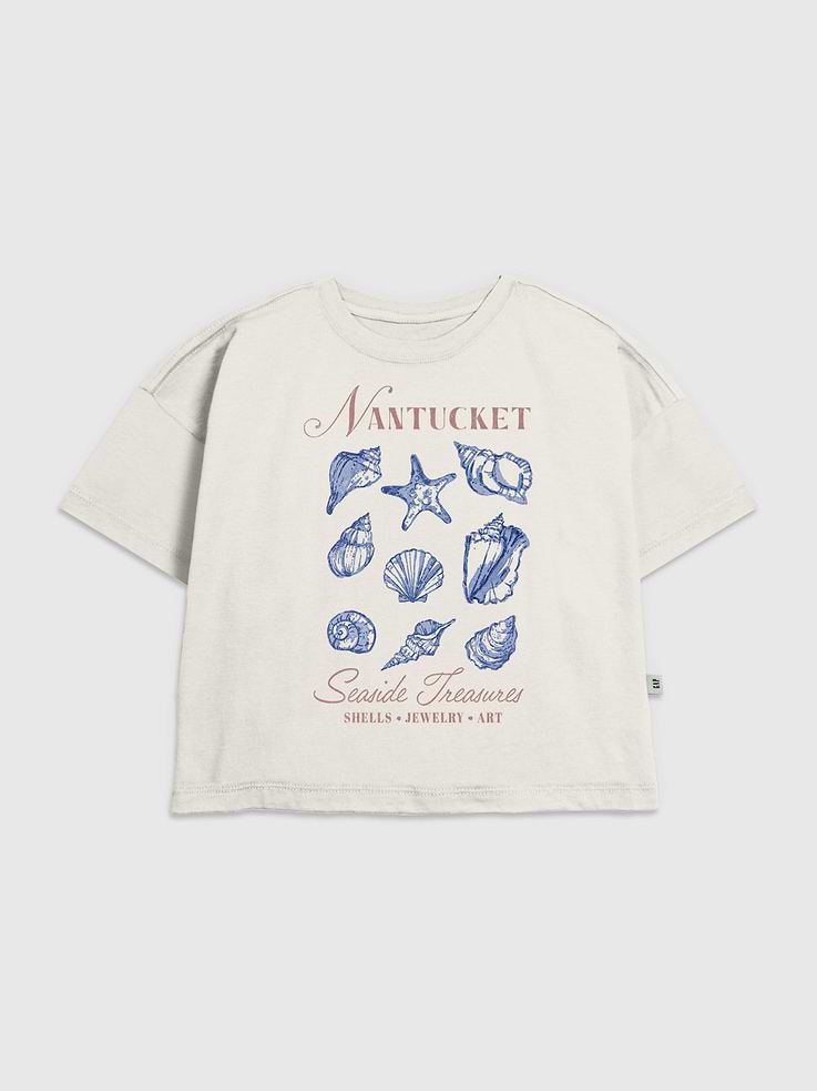 Image number 1 showing, Kids Nantucket Shells Graphic T-Shirt