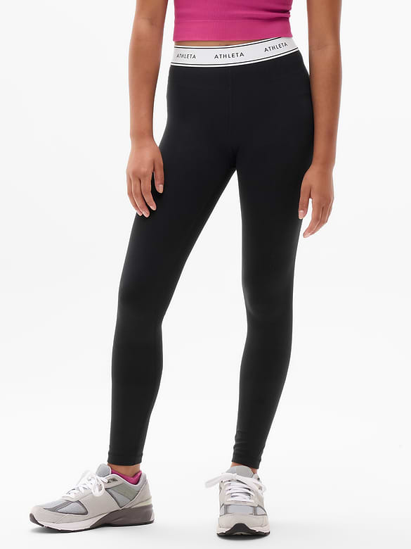 Athleta Girl High Rise Logo Chit Chat Legging