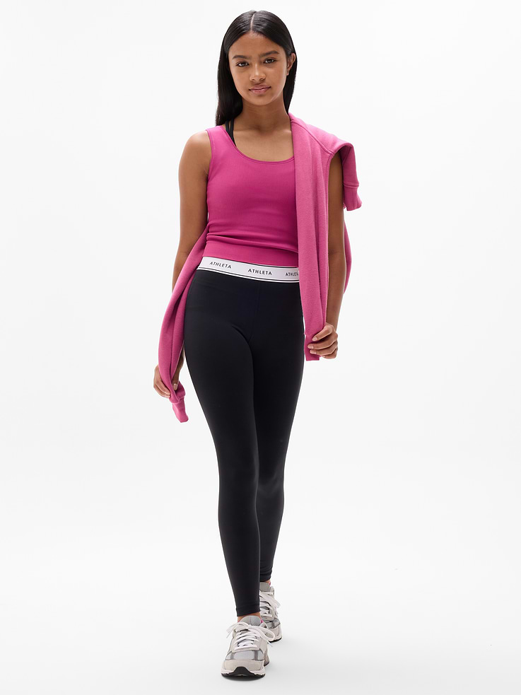 Image number 1 showing, Athleta Girl High Rise Logo Chit Chat Legging