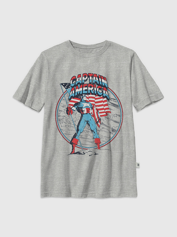 Kids Captain America Vintage Pose Graphic T-Shirt