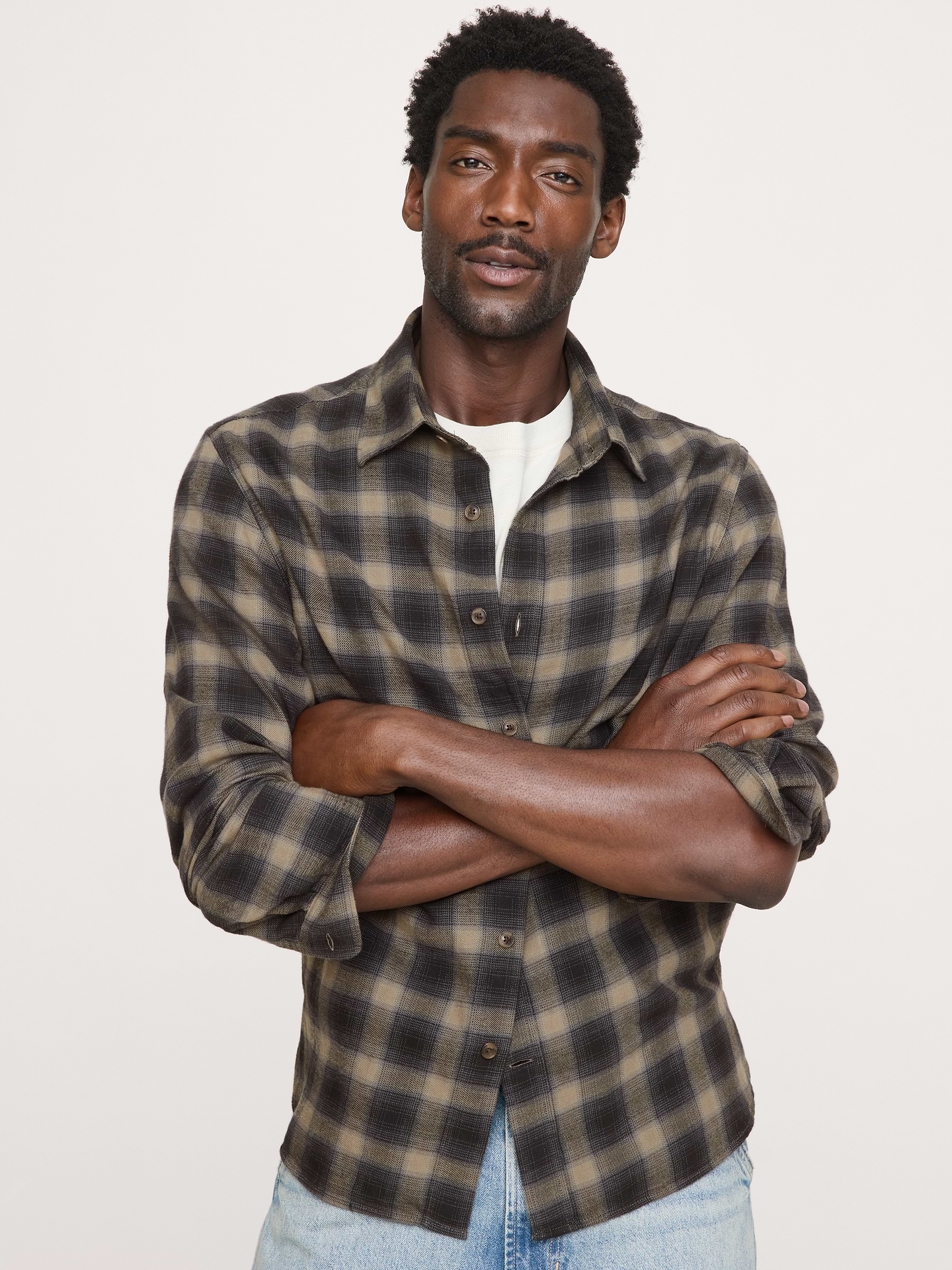 Image number 6 showing, Standard-Fit Lightweight Flannel Shirt