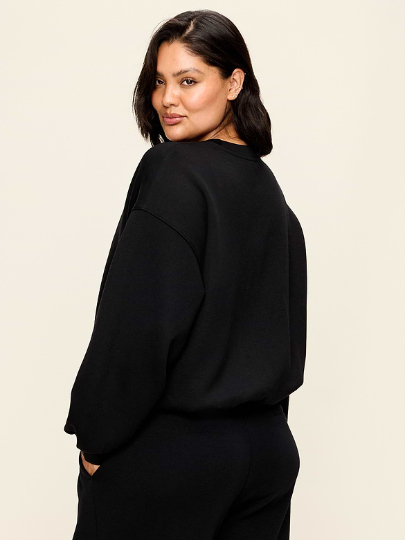 Bounce Fleece Bubble-Hem Sweatshirt